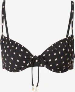 Watercult Grote Cups T-shirt Bh Bikinitop Dames Zwart