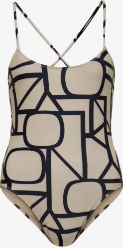 ONLY Grote Cups Bustier Badpak Dames Lichtbruin