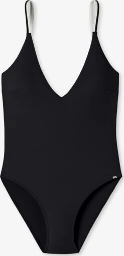 Schiesser Grote Cups Badpak Aqua Californian Dream Dames Zwart