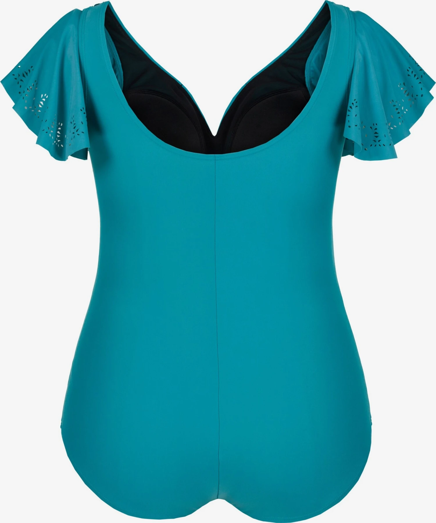 Ulla Popken Grote Cups Badpak Dames Blauw 4 Ulla Popken Grote Cups Badpak Dames Blauw - Afbeelding 2