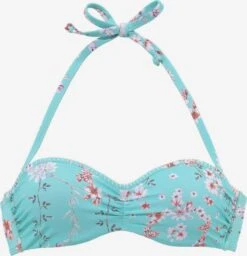 Sunseeker Triangel Bikini Tops Triangel Bikinitop Ditsy Dames Lichtblauw