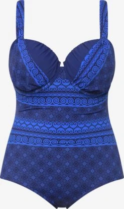 Ulla Popken Corrigerende Badpakken Minimizer Shaping-badpak Dames Blauw / Enziaan / Duifblauw