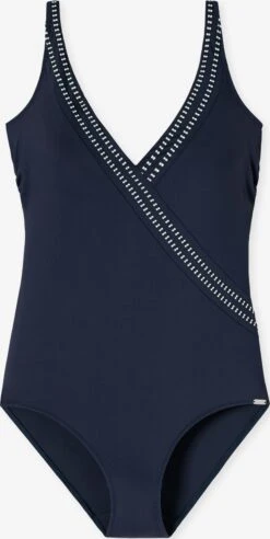 Schiesser Badpakken Zonder Beugel Badpak Aqua Deep Sea Dames Donkerblauw