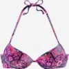 Buffalo Bikini Tops Met Beugel Push-up Bikinitop Happy Dames Aubergine / Pink -Sunseeker Winkel 56d940337bc41ddff2ab109f938f840c