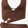 NASTY GAL Halter Badpakken Bustier Badpak Dames Bruin -Sunseeker Winkel 5c1c19485984bdfb3a31fd563ce62496