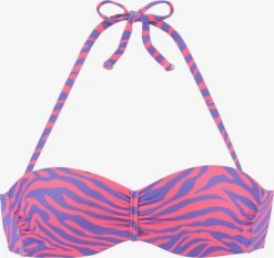 VENICE BEACH Bandeau Bikini Tops Bandeau Bikinitop Dames Donkerlila / Pink