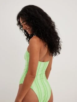 NA-KD Badpakken Zonder Beugel Bustier Badpak Dames Grasgroen / Lichtgroen -Sunseeker Winkel 69e3d40fbc6280176b00fd67e6f111a7