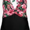 Ulla Popken Halter Badpakken Badpak Dames Gemengde Kleuren / Zwart