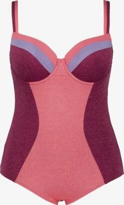 Ulla Popken Corrigerende Badpakken Shaping-badpak Dames Roze