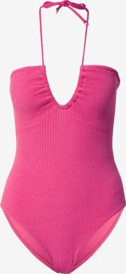 Seafolly Halter Badpakken Bustier Badpak Dames Fuchsia