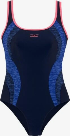 VENICE BEACH Grote Cups Bustier Badpak Dames Blauw / Navy