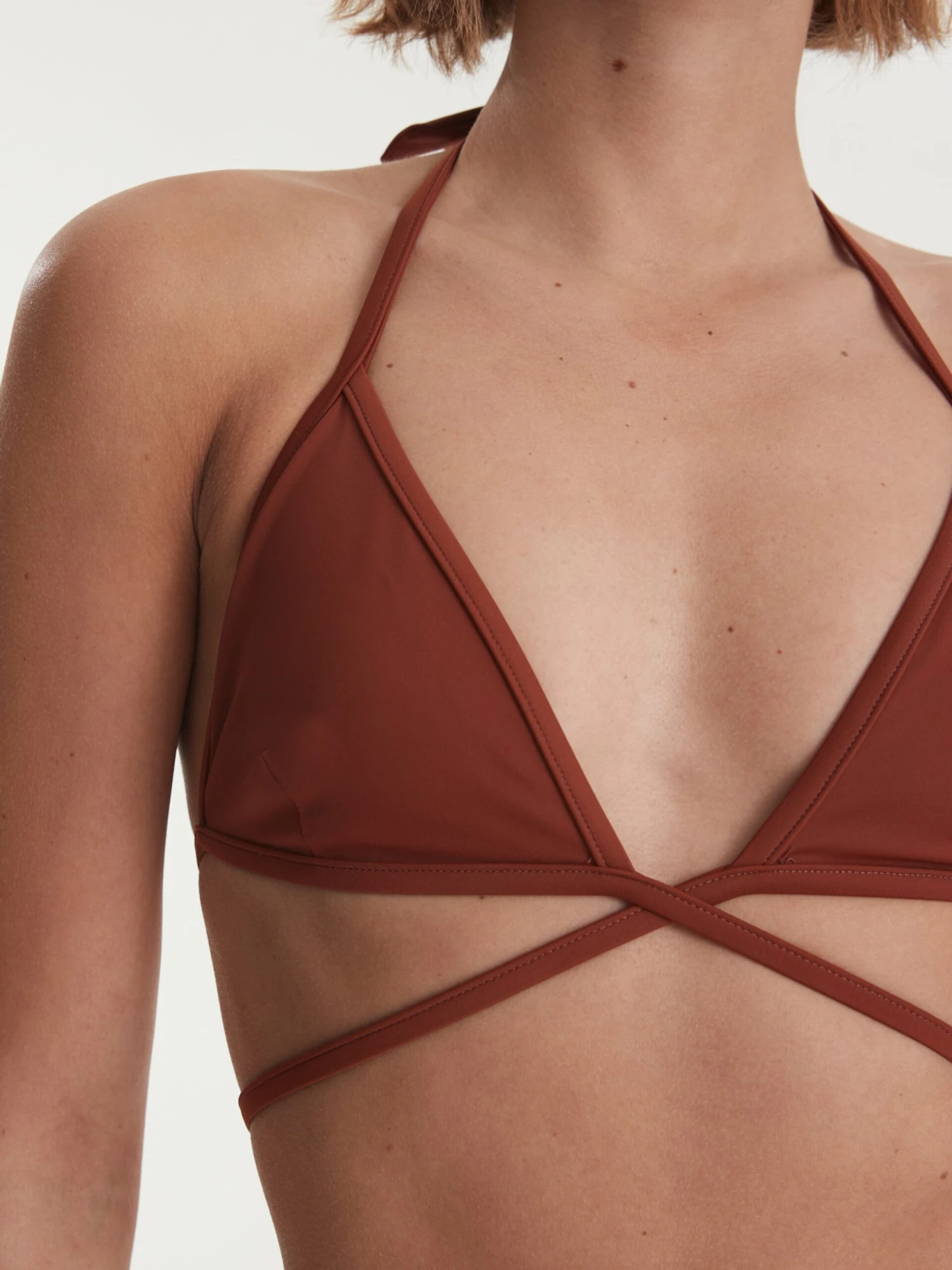 EDITED Triangel Bikini Tops Triangel Bikinitop Elia Dames Roestbruin 10 EDITED Triangel Bikini Tops Triangel Bikinitop Elia Dames Roestbruin - Afbeelding 8