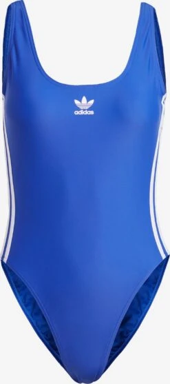 Sunseeker Winkel 13 Adidas Originals Badpakken Zonder Beugel Bustier Badpak Adicolor Dames Blauw
