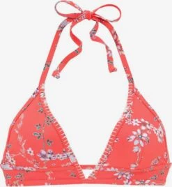 Sunseeker Triangel Bikini Tops Triangel Bikinitop Ditsy Dames Oranje