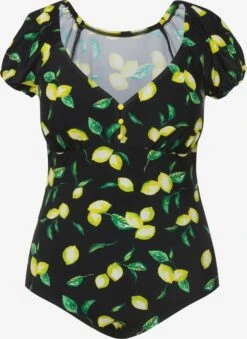 Ulla Popken Grote Cups T-shirt Bh Badpak Dames Zwart