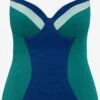 Ulla Popken Corrigerende Badpakken Shaping-badpak Dames Donkerblauw / Groen Gemêleerd -Sunseeker Winkel e0212655ca1027498ba6f5c38c3d2186