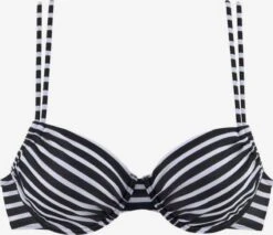 VENICE BEACH Bikini Tops Met Beugel Push-up Bikinitop Dames Zwart / Wit