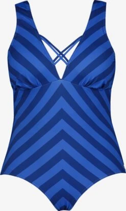Ulla Popken Grote Cups Badpak Dames Blauw / Kobaltblauw