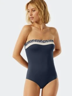 Schiesser Bandeau Badpakken Bandeau Badpak Aqua Californian Dream Dames Donkerblauw -Sunseeker Winkel f7b5835dda48802899f3295acd01ce68